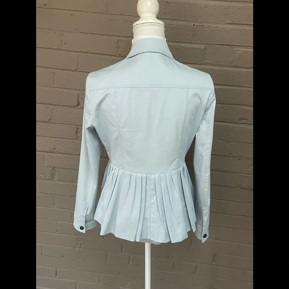 Miu Miu Light Blue Peplum Jacket